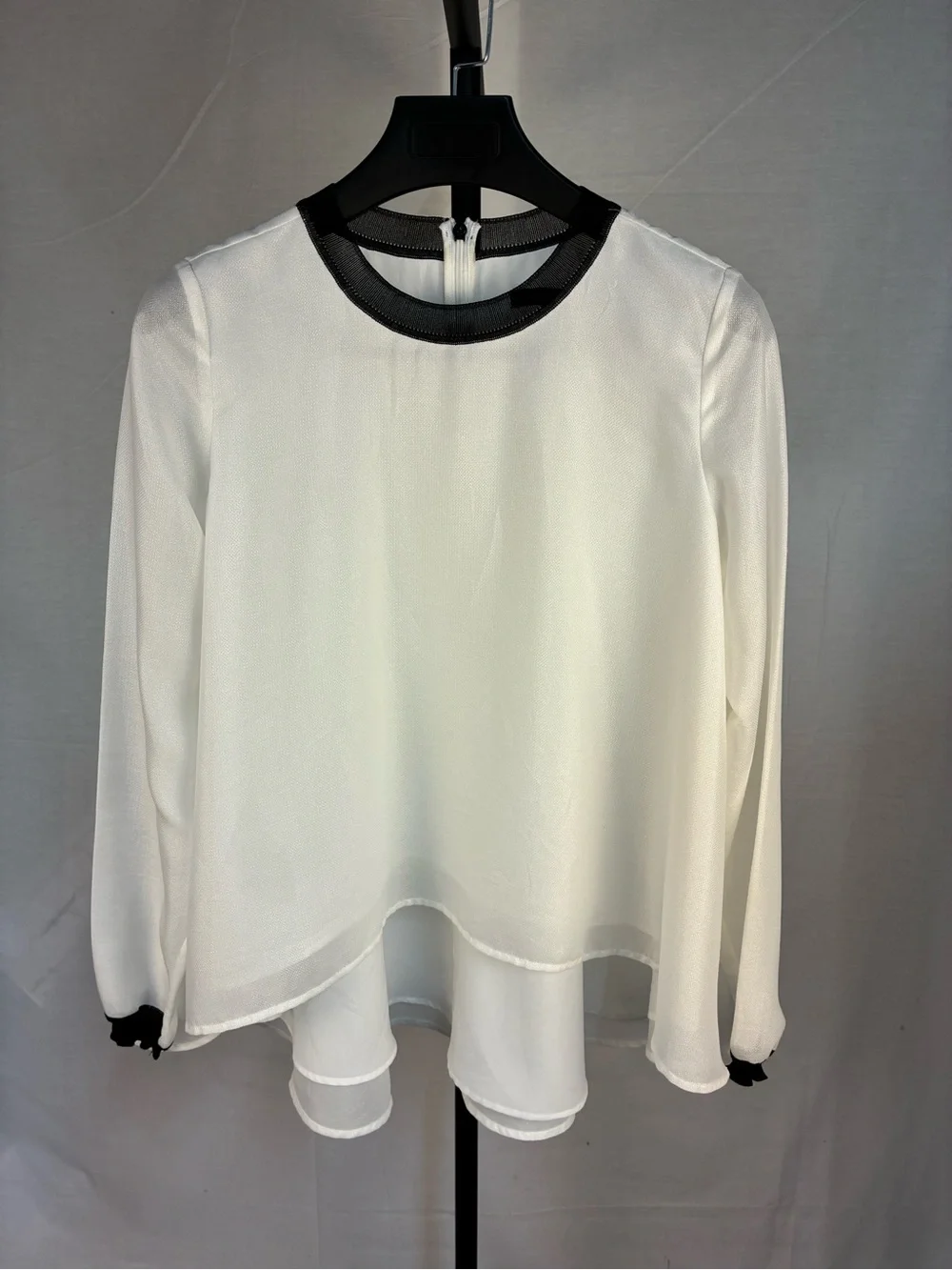 French Connection Flowy White Tunic Blouse 8